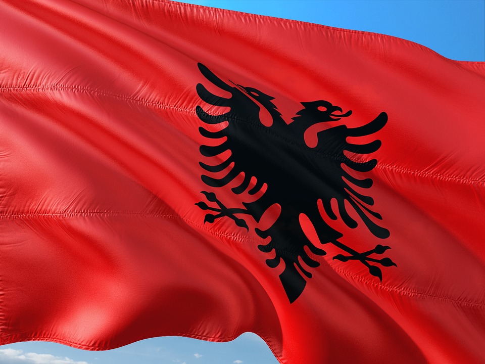 Bandiera Albania L'acquila a due teste - Albania da scoprire